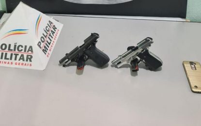 Policia Militar realiza cerco e apreende duas armas de fogo em Carandaí