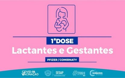 Lactantes e Gestantes se imunizam nesta segunda-feira em UBSs