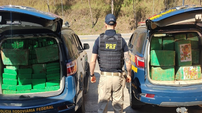 PRF apreende 1 tonelada de maconha, em João Monlevade