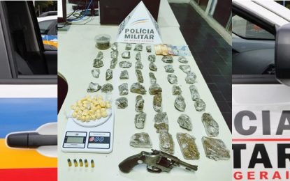 Homem é preso por tráfico de drogas e posse de arma de fogo, em São João del-Rei