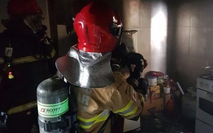 Incêndio em residência na rua Irmã Catarina de Miranda, no Bairro São Pedro