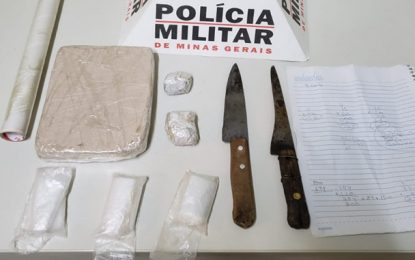 Homem é preso por tráfico de drogas no bairro Água Santa, em Barbacena