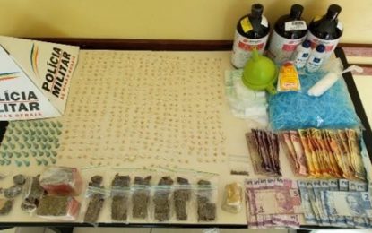 Ocorrências de tráfico de drogas são registradas em Barbacena