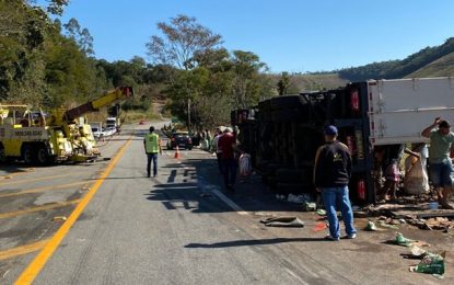 Polícia Civil impede saque de carga na BR-040 em Santos Dumont