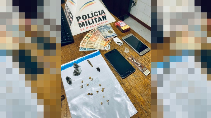 Homem é preso e menor apreendido acusados de tráfico em Santa Rita do Ibitipoca