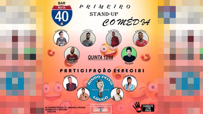 Grupo de comédia de Barbacena o Rindo Feito Louco se apresenta em Contagem