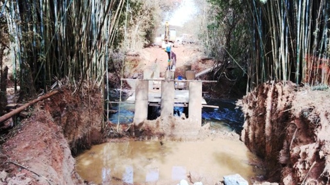 Iniciada a obra da construção da ponte sobre o Rio Elvas que estava interditada pela Defesa Civil