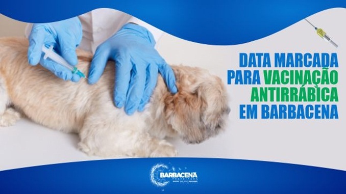 Data marcada para vacinação antirrábica em Barbacena