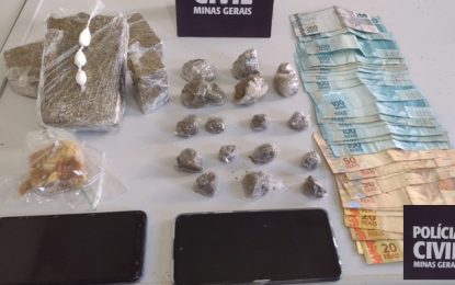 Polícia Civil prende dupla suspeita de tráfico de drogas em Tiradentes