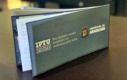 Prefeitura de Araguari prorroga pagamento do IPTU 2021