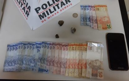 Homem é preso suspeito de tráfico de drogas no Bairro Monte Mário, em Barbacena