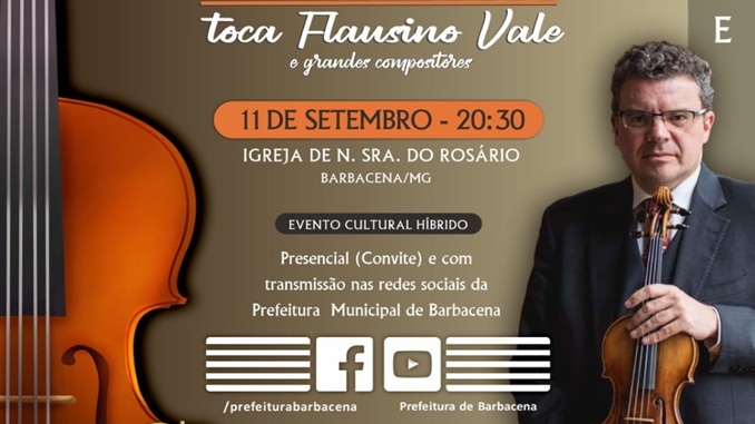 Barbacena receberá o virtuose ítalo-brasileiro Emmanuele Baldini neste sábado (11)