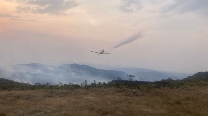 Operação incêndio na Serra de Ouro Branco
