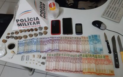 Três pessoas foram presas por tráfico de drogas em Barbacena