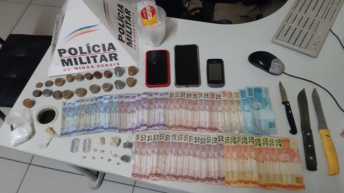 Três pessoas foram presas por tráfico de drogas em Barbacena