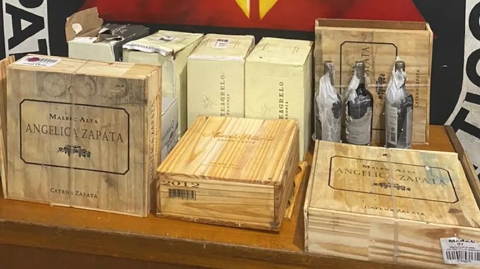 Carga de vinhos argentinos é apreendida em lava-jato de BH